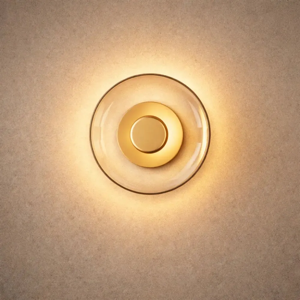 Wall Sconce Glass Circular Halo | Aurelyx