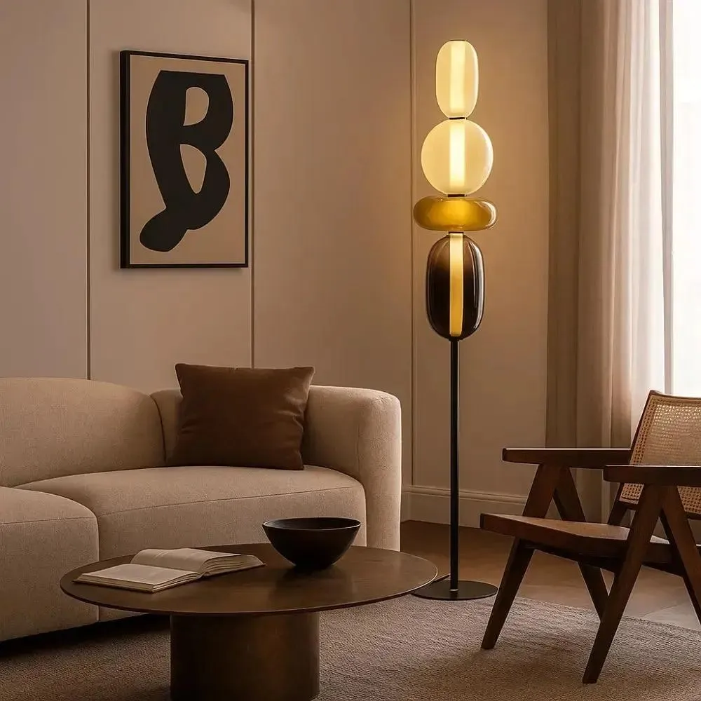 Floor Lamp Glass Globe Contemporary | Vistara