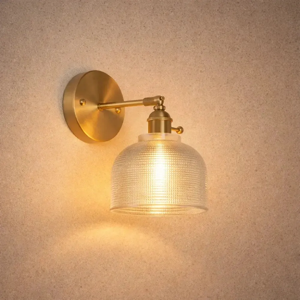 Wall Sconce Glass Retro Gold | Verréa