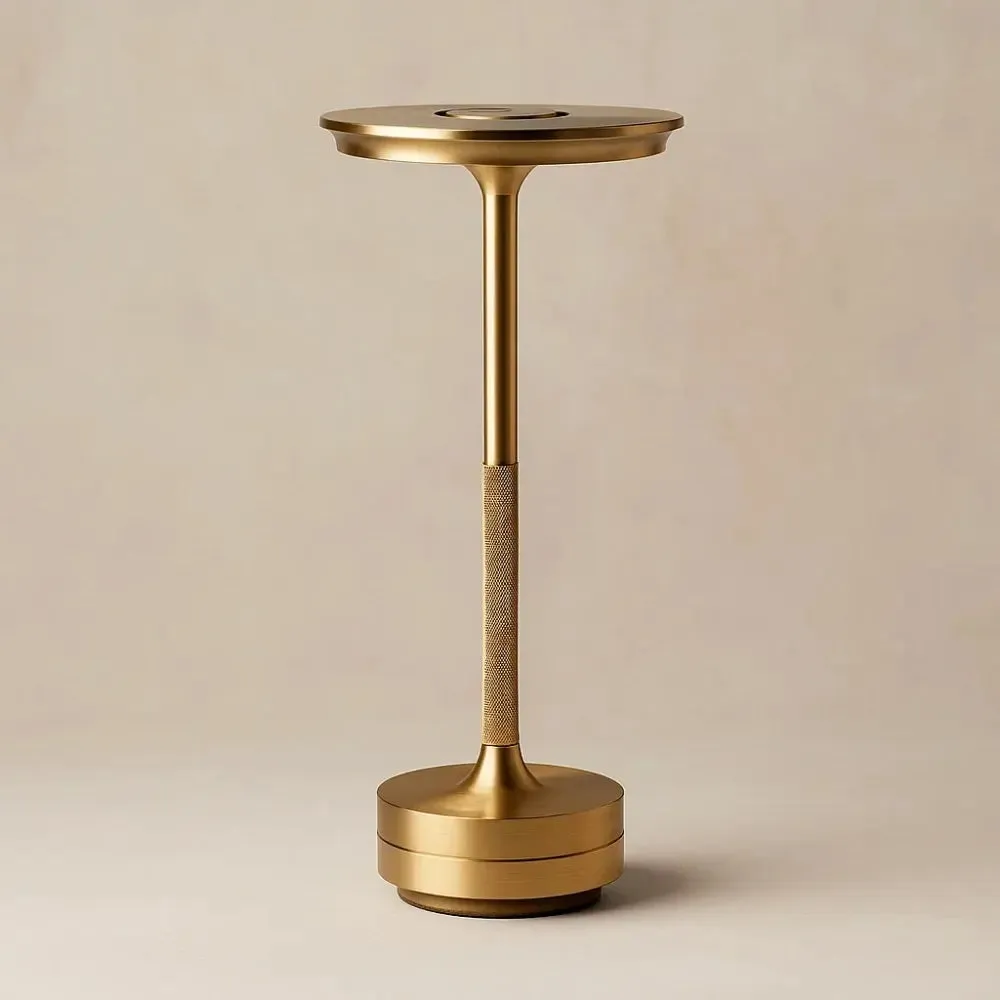 Cordless Table Lamp in Brushed Aluminum | Goldflow