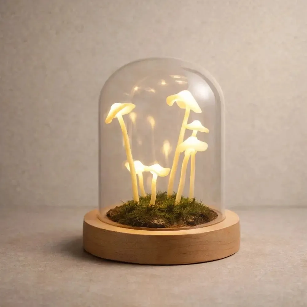 Table Lamp Glass Mushroom Dome | Mycelya