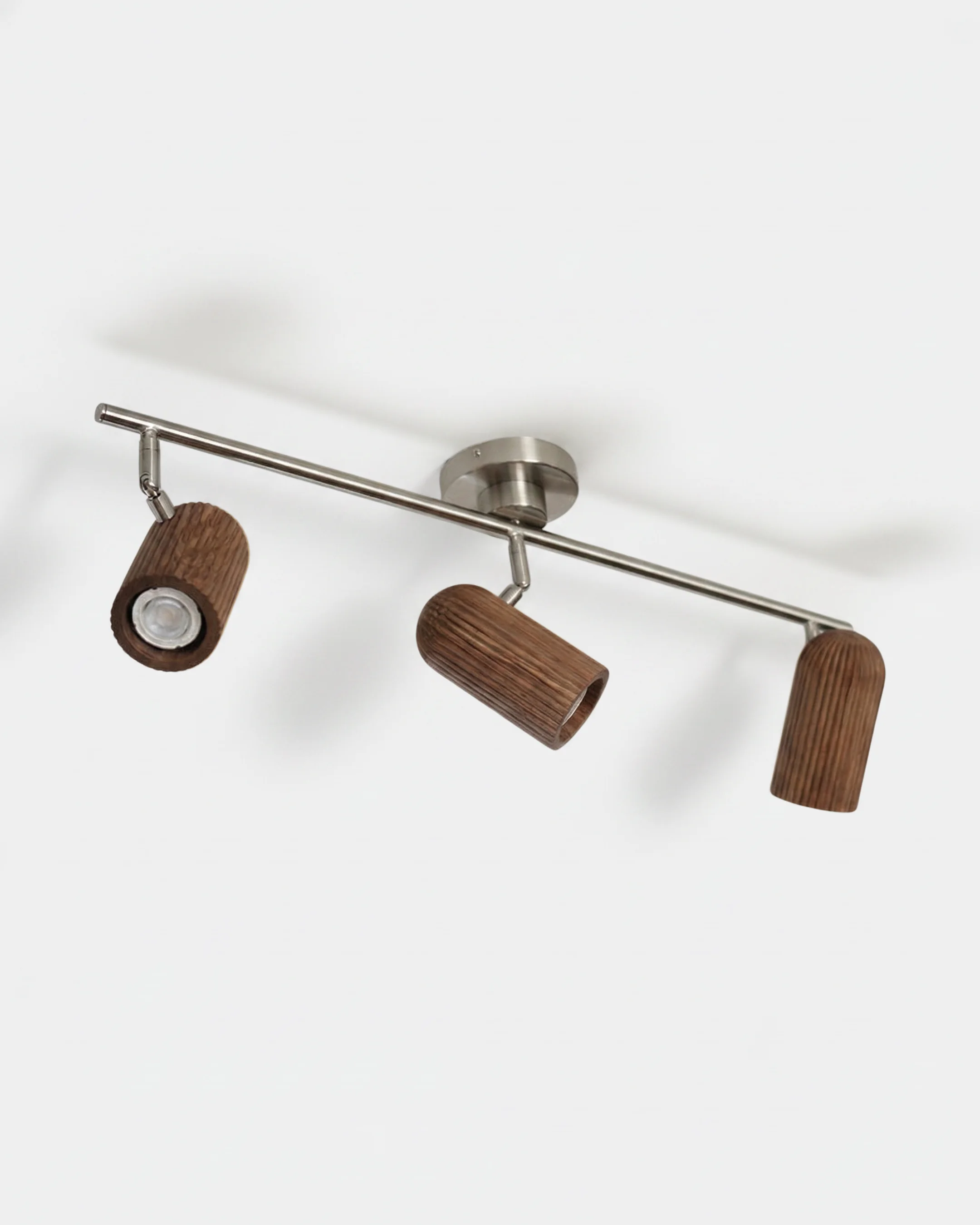 Ceiling Light Fluted Wood Linear Spotlight | Nika