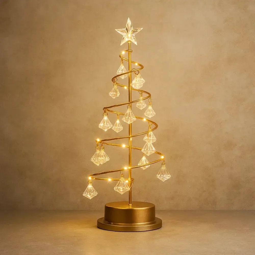 Table Lamp Crystal Christmas Tree | Sylas