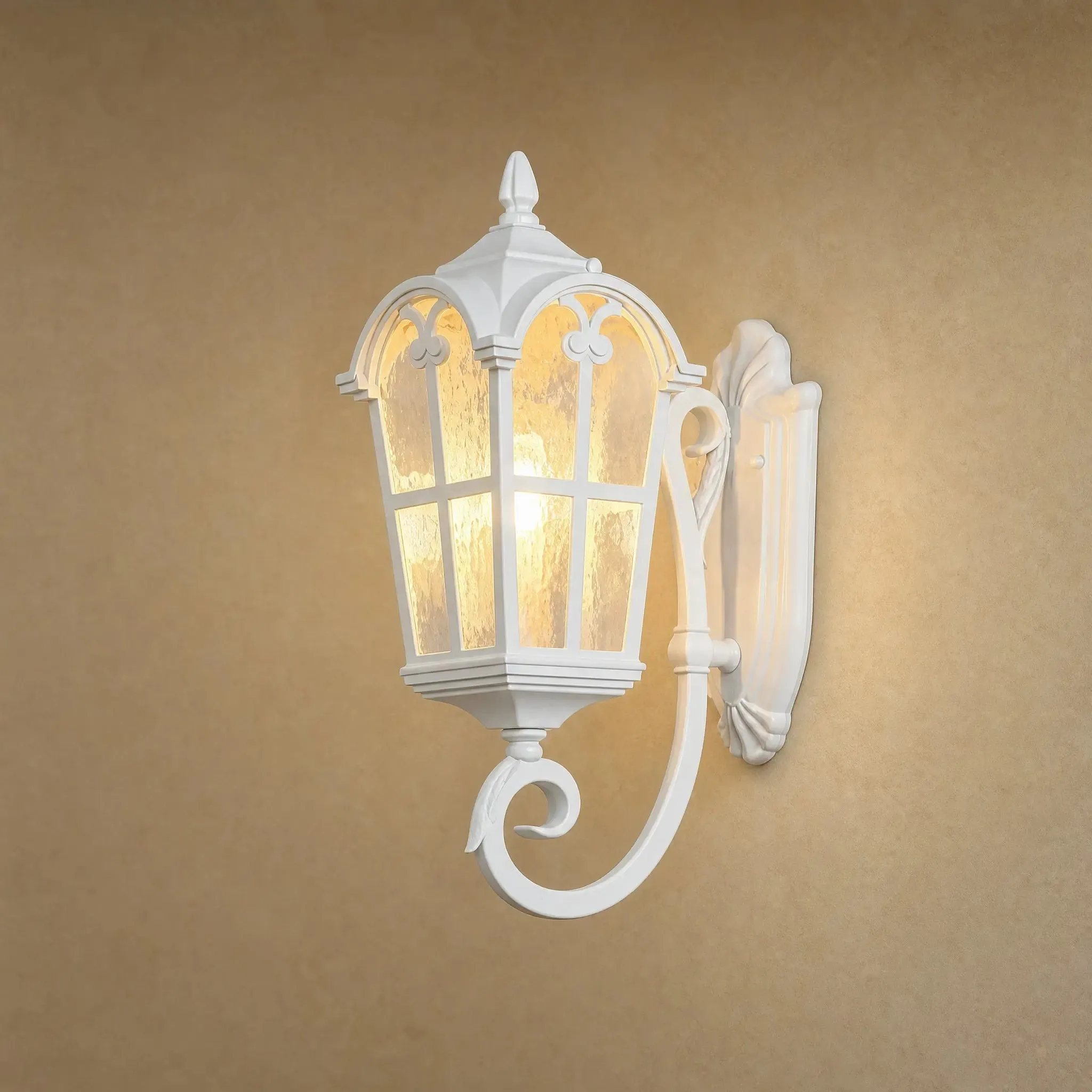 Outdoor Wall Lantern Hammered Glass | Portessa