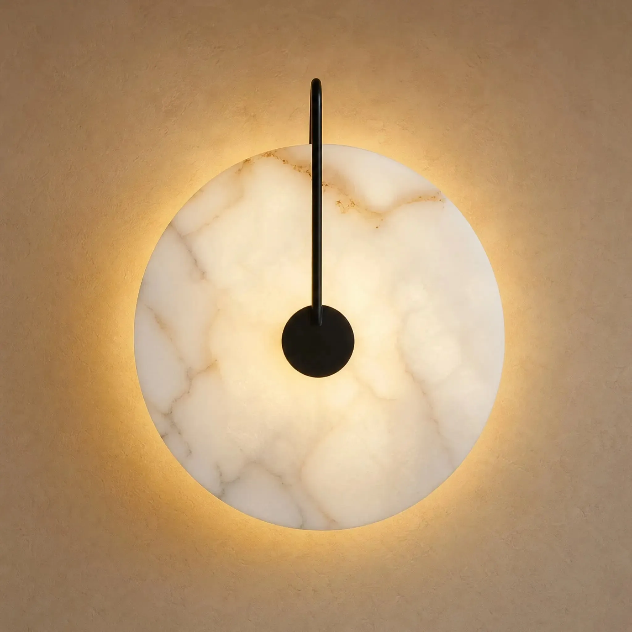 Wall Sconce Marble Disc | Onissa