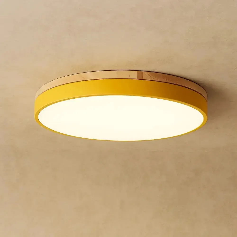 Ceiling Light Oak Wood Halo | Solvyn