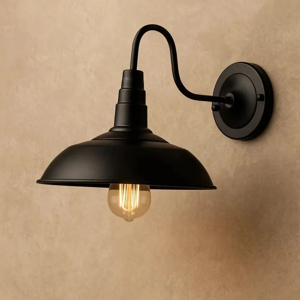 Outdoor Wall Light Iron Vintage Workshop | Steelix