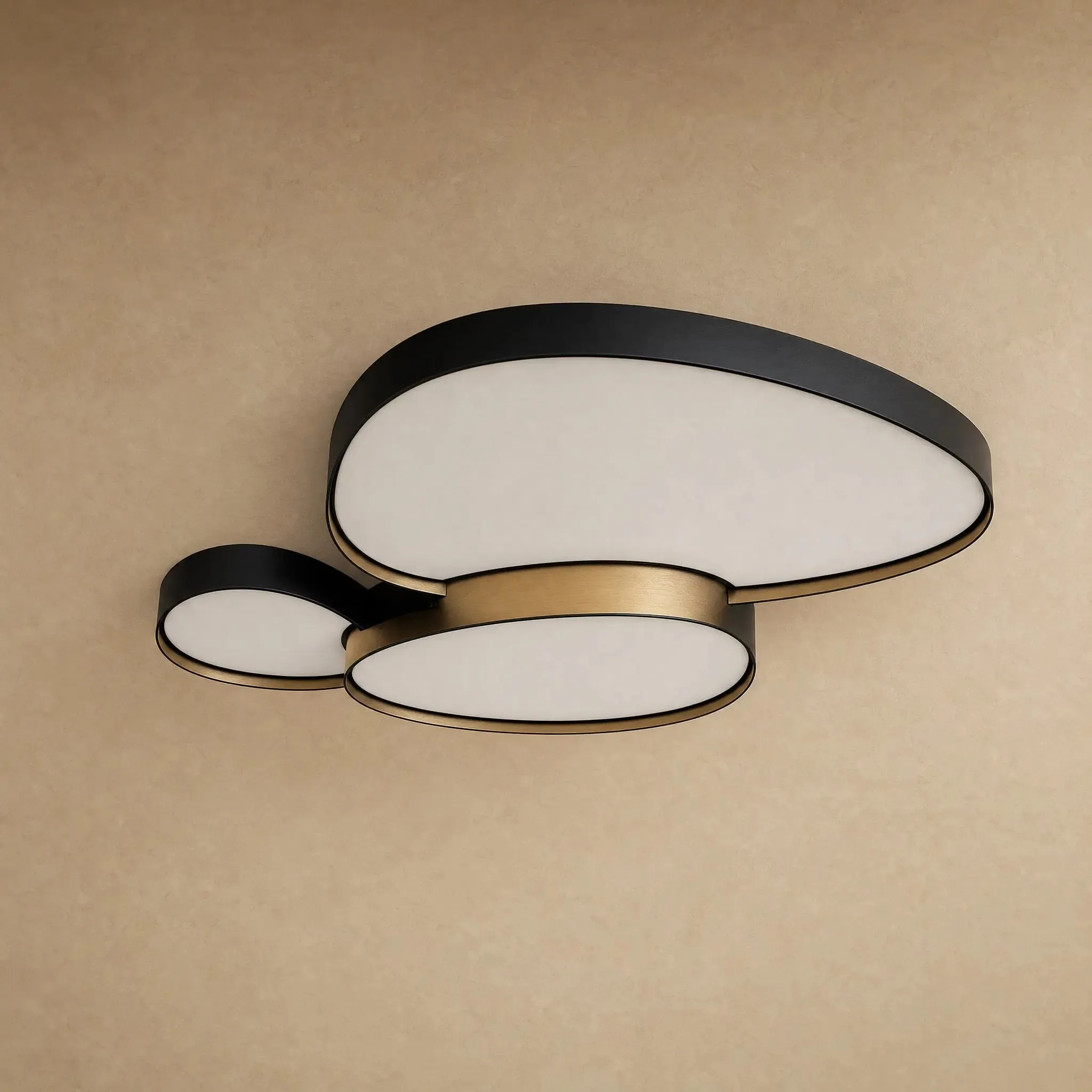 Ceiling Light Metal and Opal Pebble | Anteva