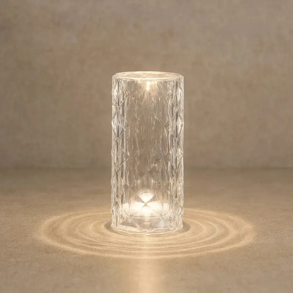 Table Lamp Pink Crystal Touch | Roselyna
