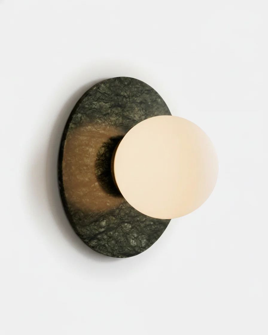 Wall Sconce Marble and Opal Glass | Yola