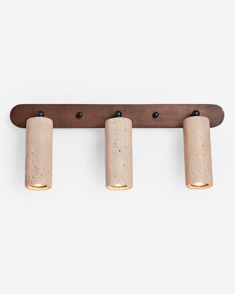 Wall Sconce Travertine and Walnut Wood | Sula