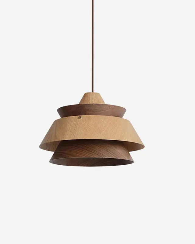 Pendant Light in Wood and Travertine | Koma