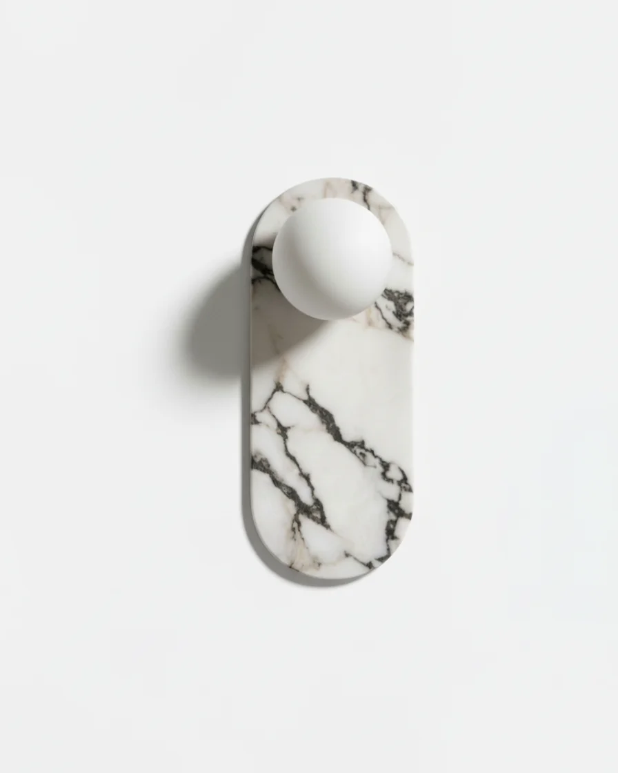 Wall Sconce Marble and Opal Glass | Zavo