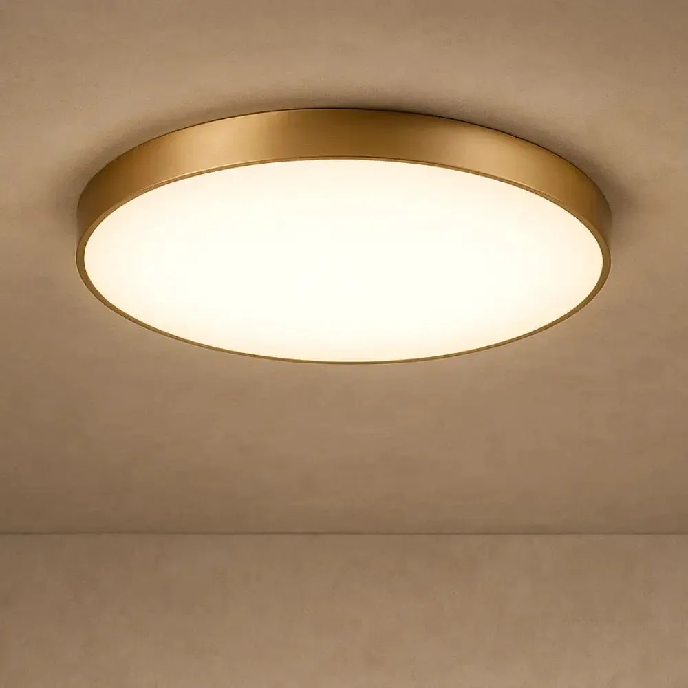 Ceiling Light Brass Opal Flush Mount | Viora