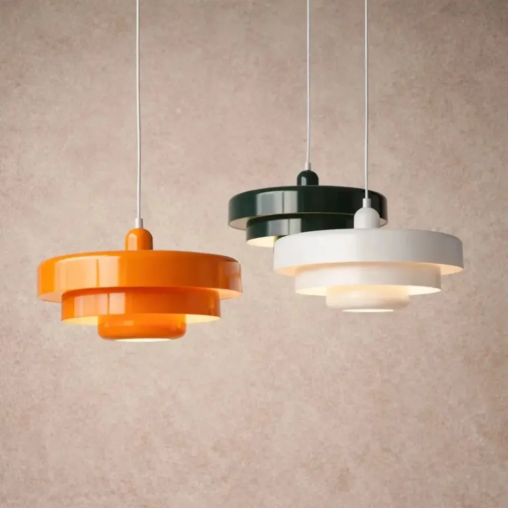 Pendant Light Metal Layered Vintage | Elvoria