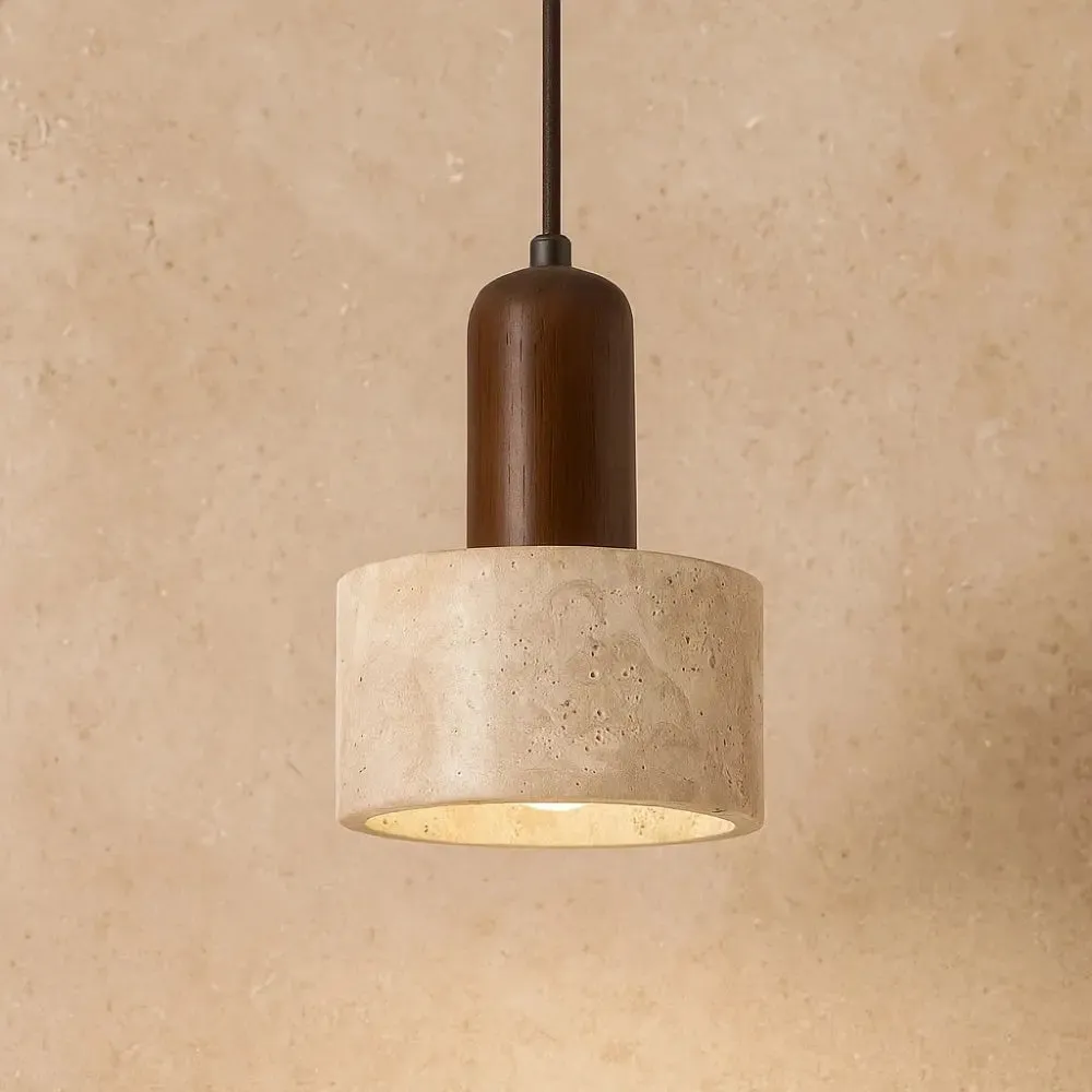 Pendant Light Travertine Dome
