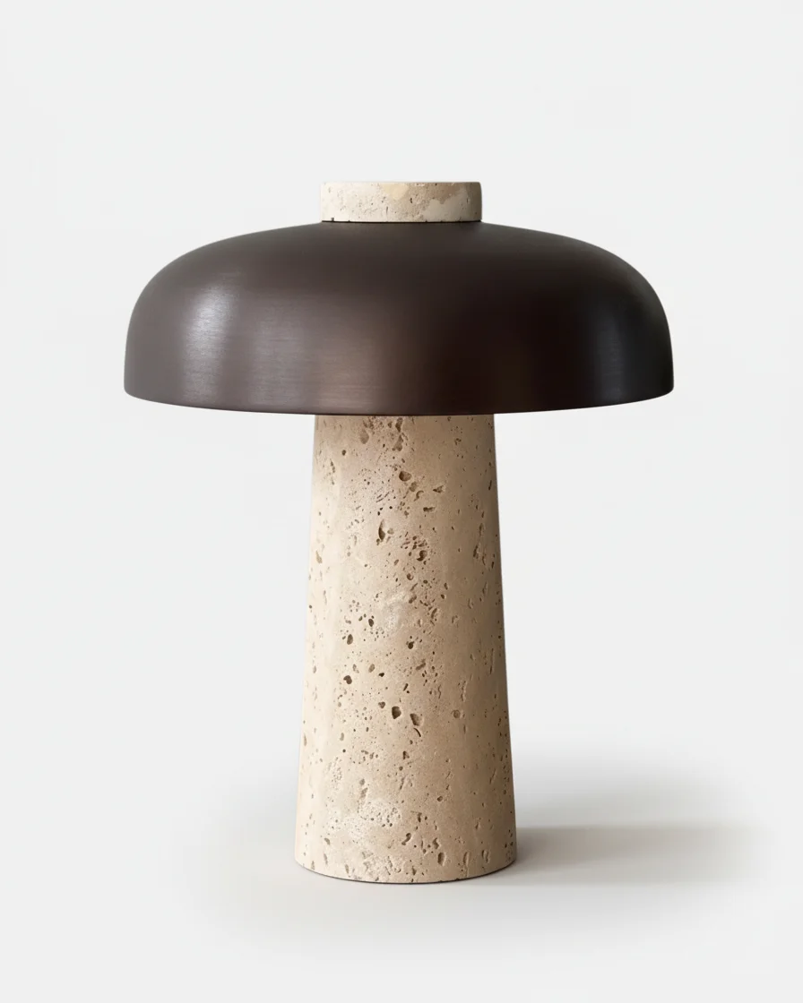 Table Lamp Travertine Dome | Sagar