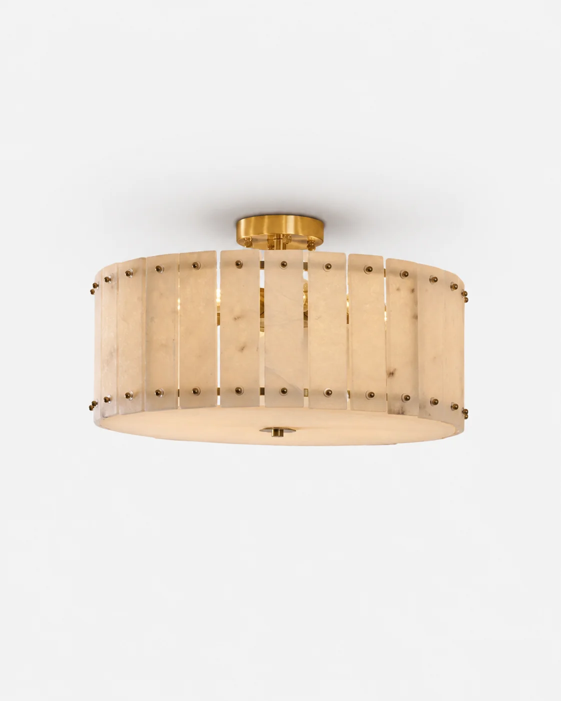 Ceiling Light in Alabaster and Brass | Desa