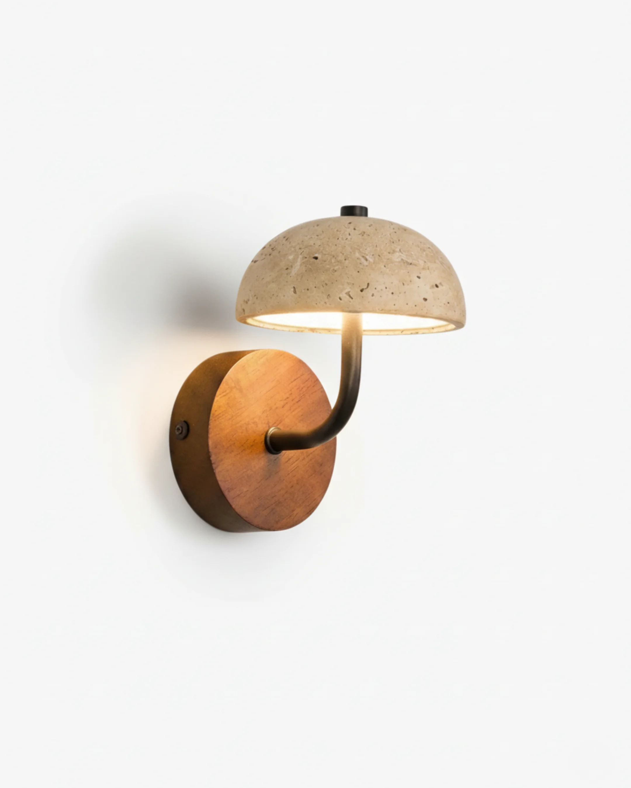 Wall Sconce Travertine and Wood | Shiwu
