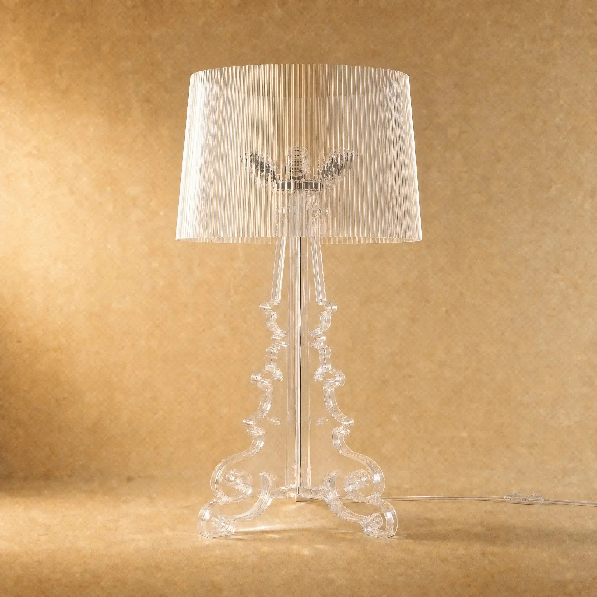 Table Lamp Acrylic Baroque Scroll Column | Rivento