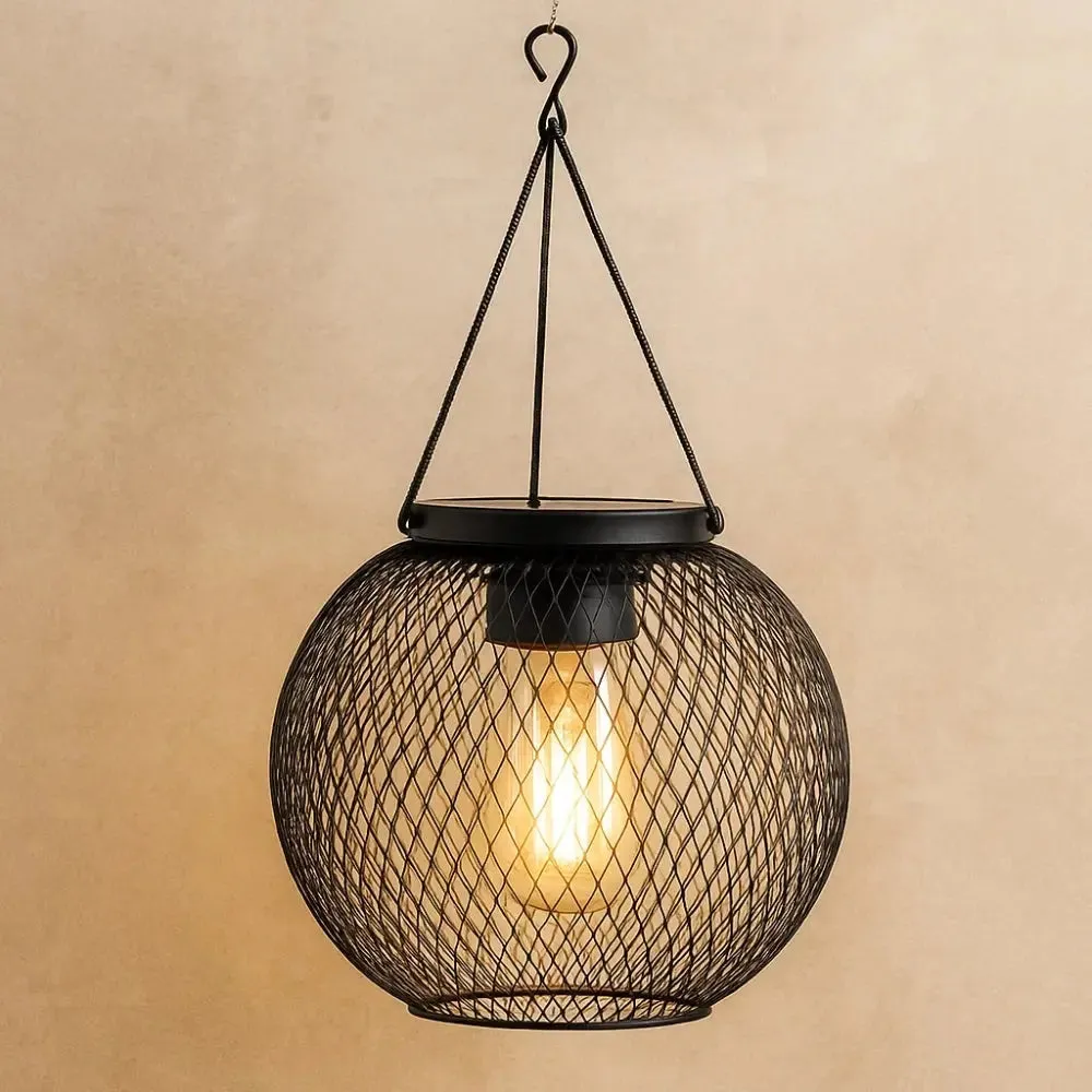 Outdoor Hanging Lantern Braided Metal | Ortinyx