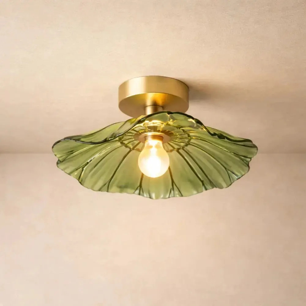 Ceiling Light Glass Sculpted Petals | Elvaris
