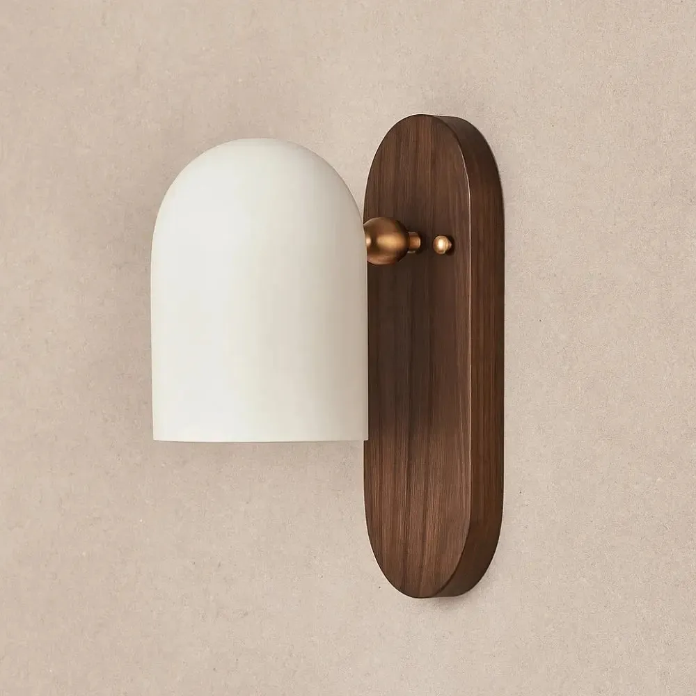 Wall Sconce Walnut Wood Modern | Sylvona