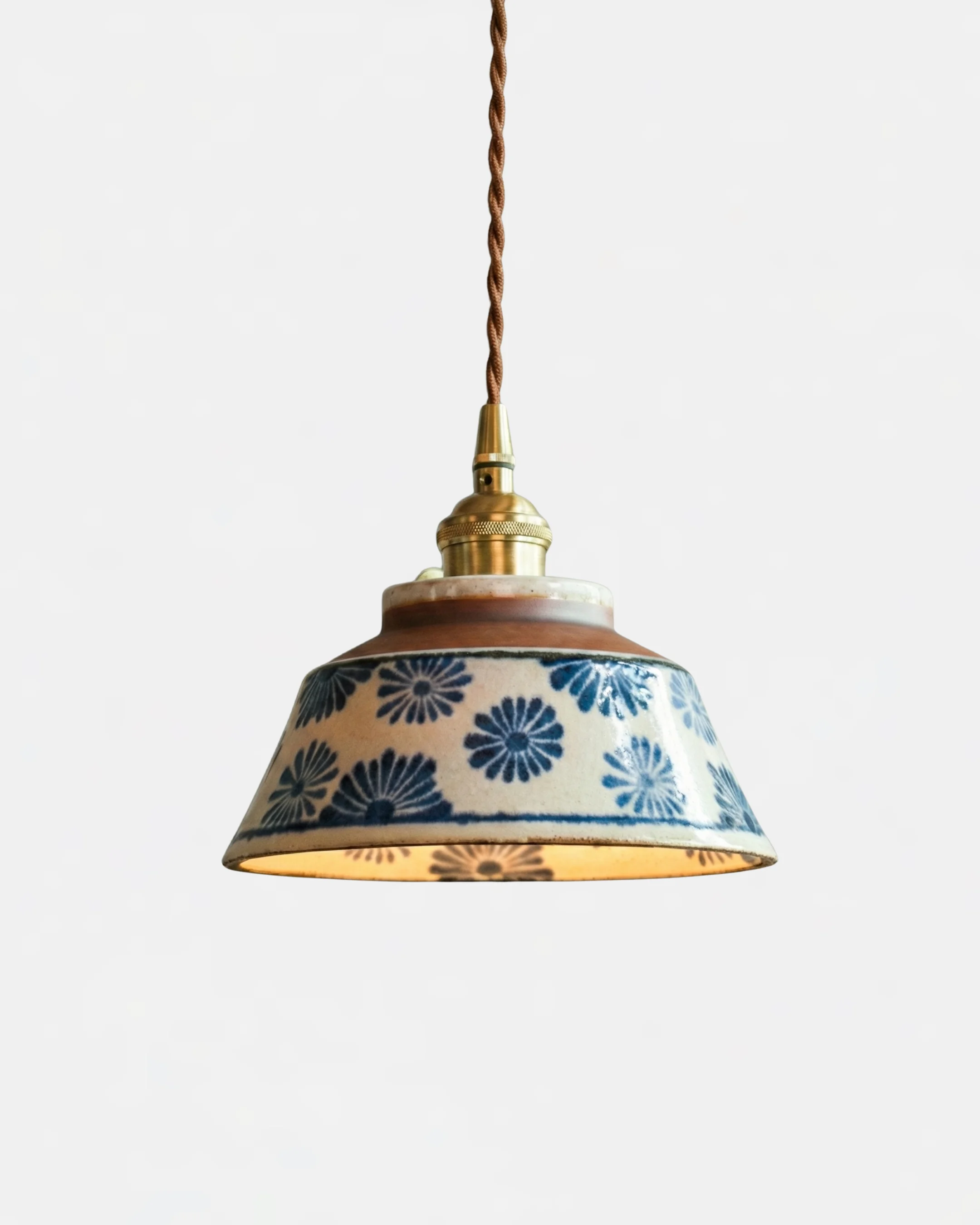 Pendant Light Ceramic Fluted Shade | Savi