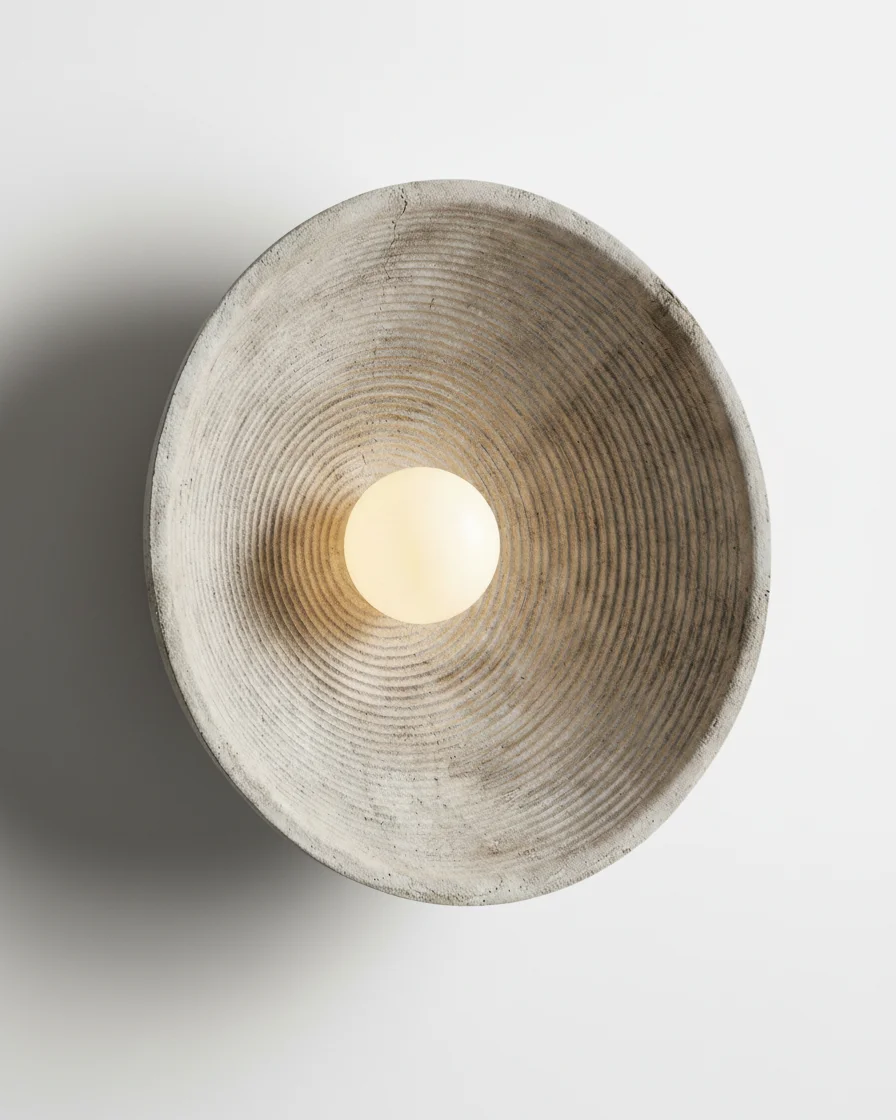 Wall Sconce Sculpted Resin Bowl | Siska
