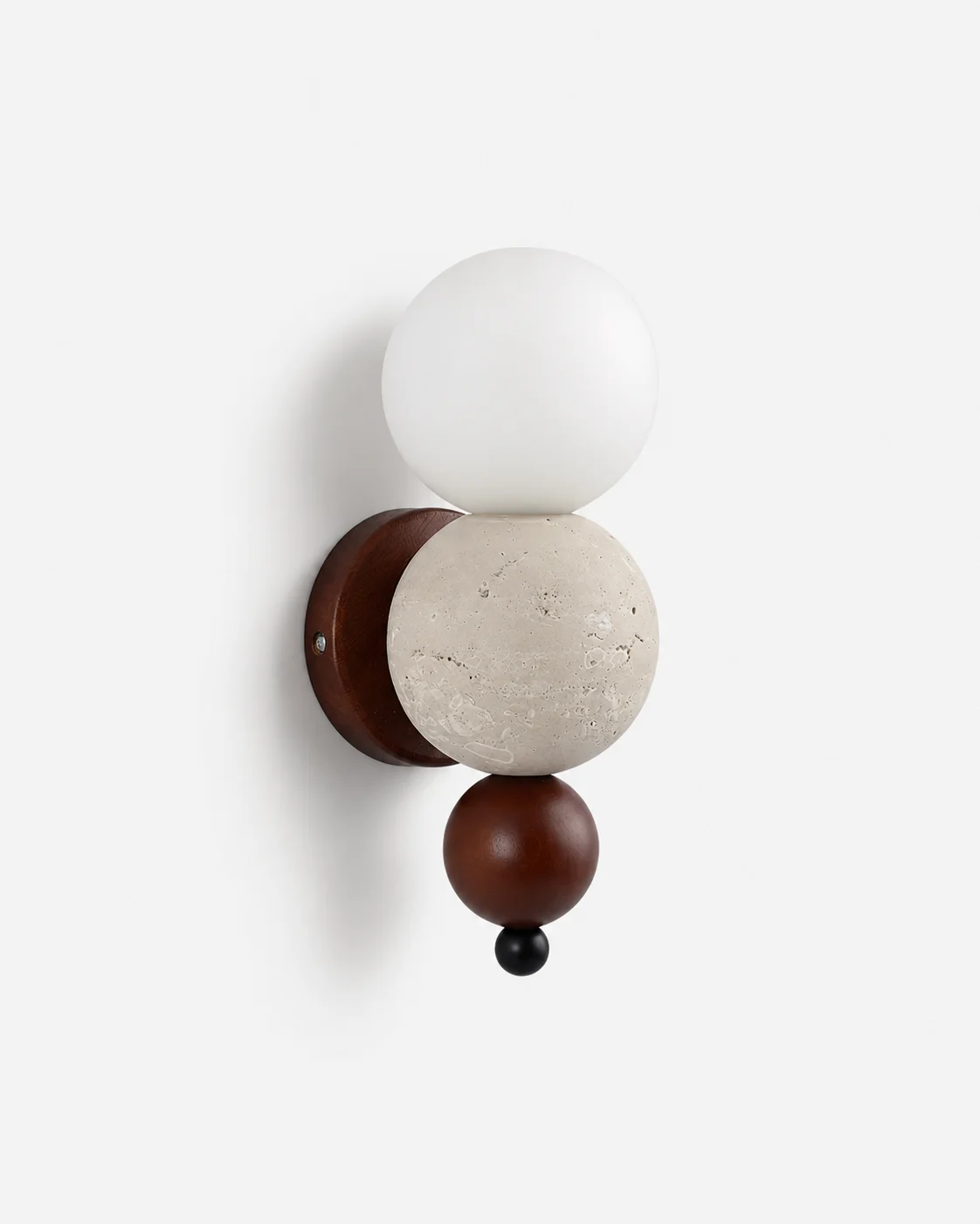 Wall Sconce Travertine and Opal Glass | Jito