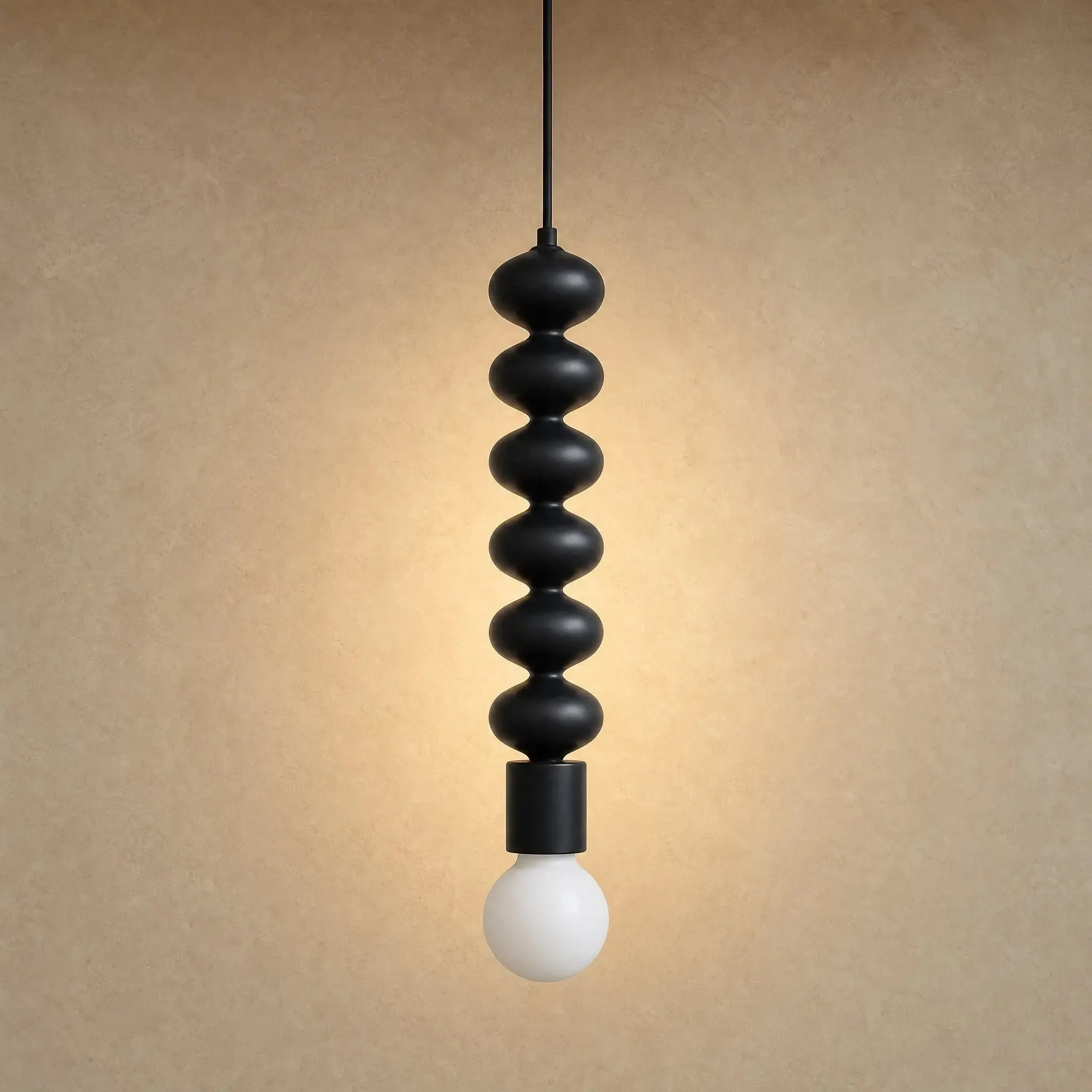 Pendant Light Metal Beaded Spindle | Tamayu