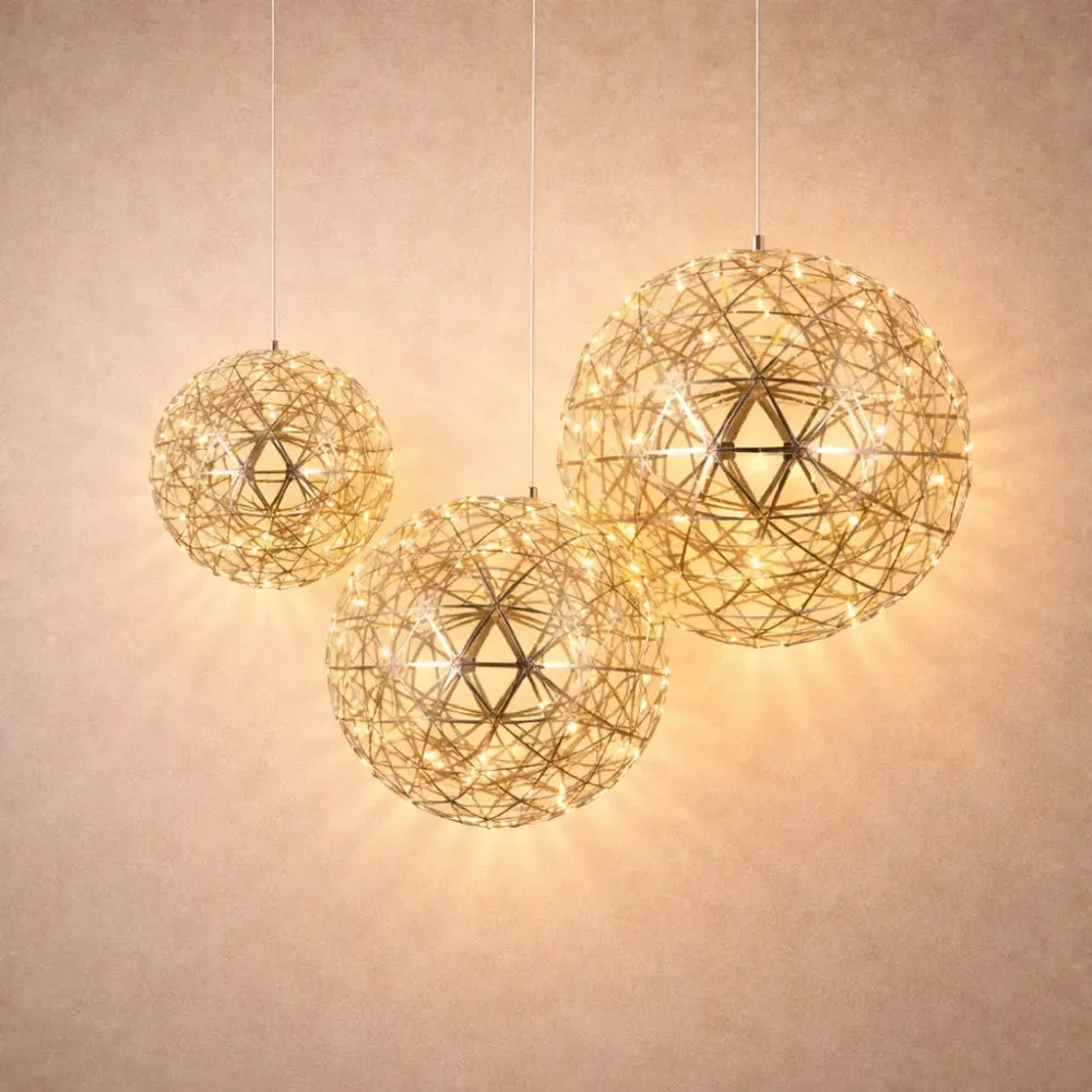 Pendant Light Stainless Steel Firework Sphere | Stellora