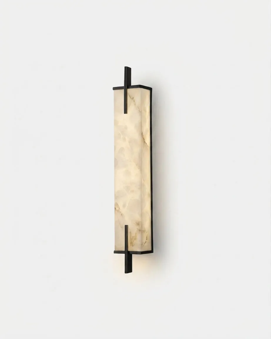 Wall Sconce Alabaster Linear Brass | Andora