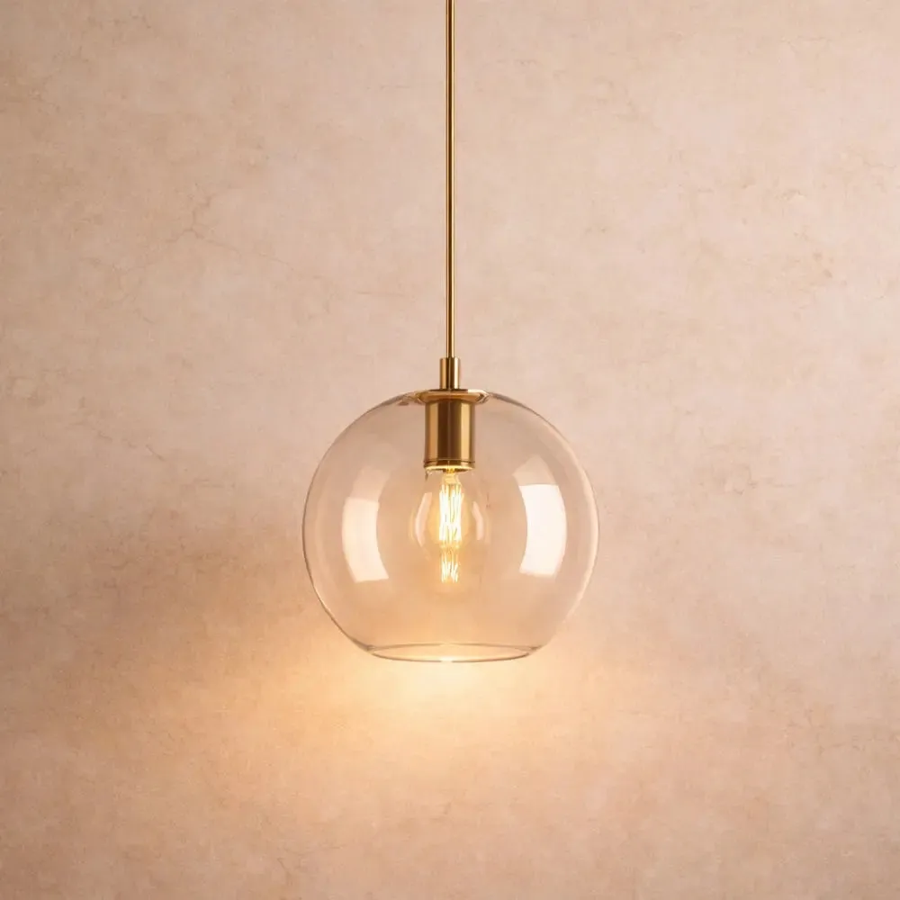 Pendant Light Glass Amber Halo | Cafélia