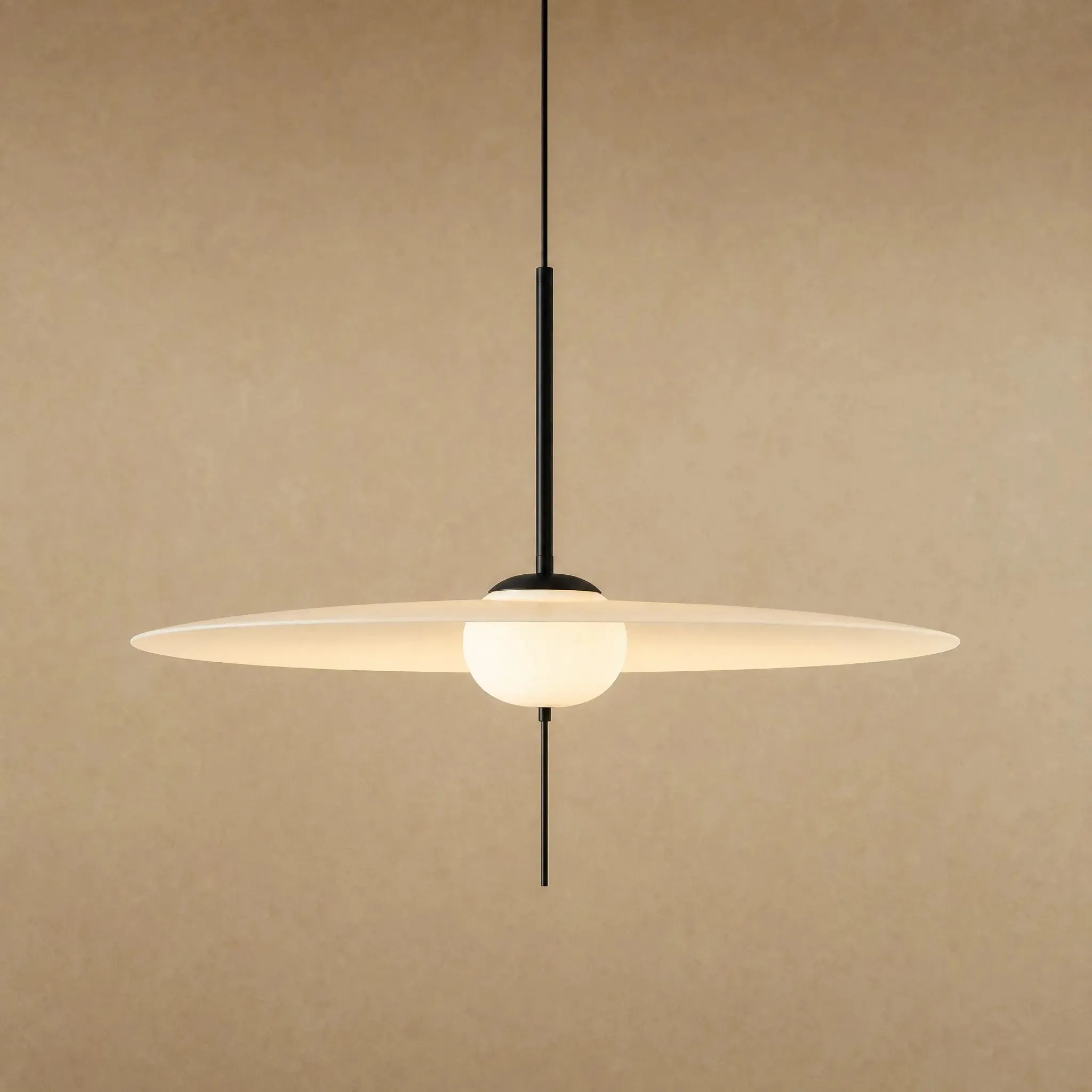 Pendant Light White Acrylic and Opal Glass | Marlova