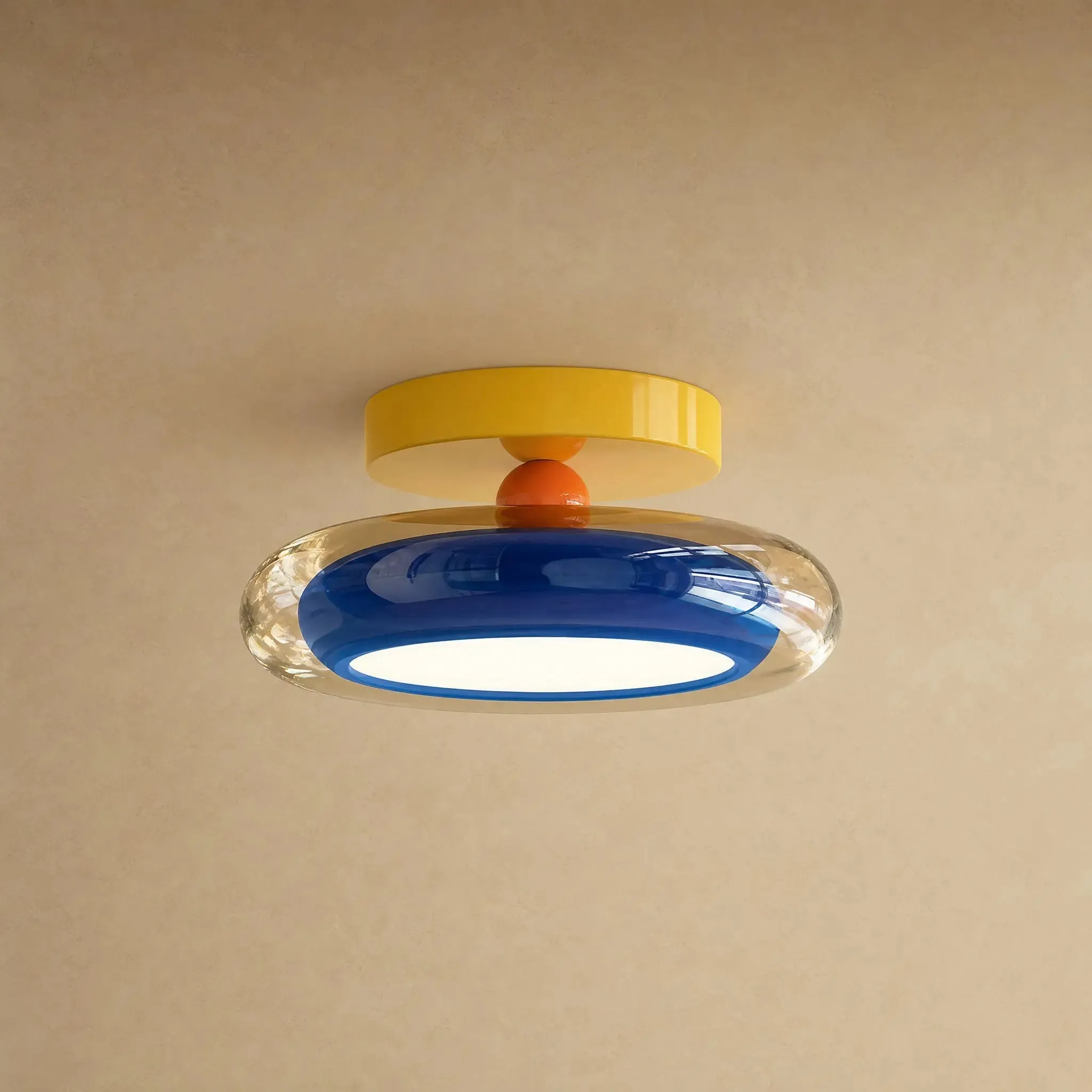 Ceiling Light Colored Glass Pebble | Prismya