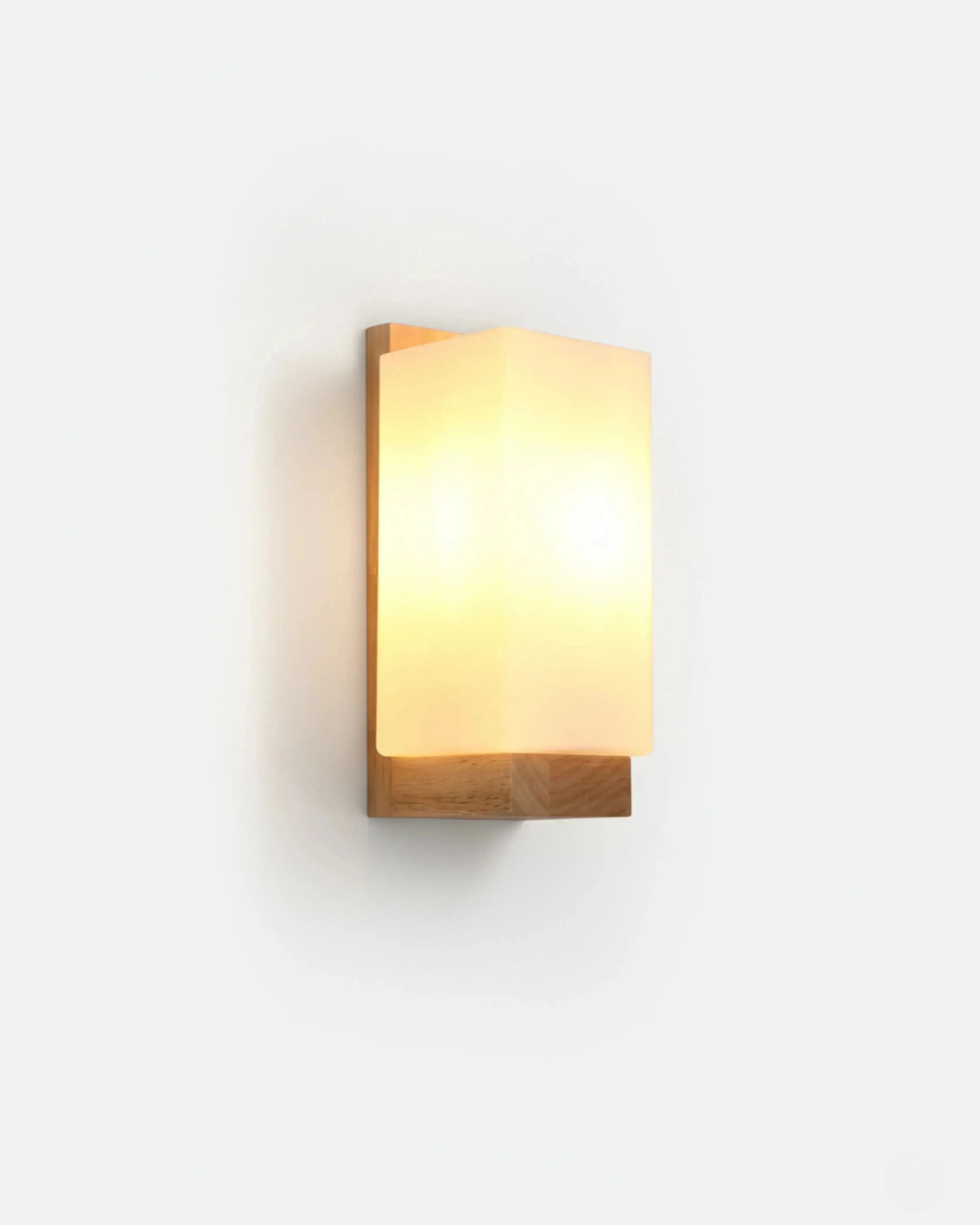 Wall Sconce Opal Glass and Wood | Saro
