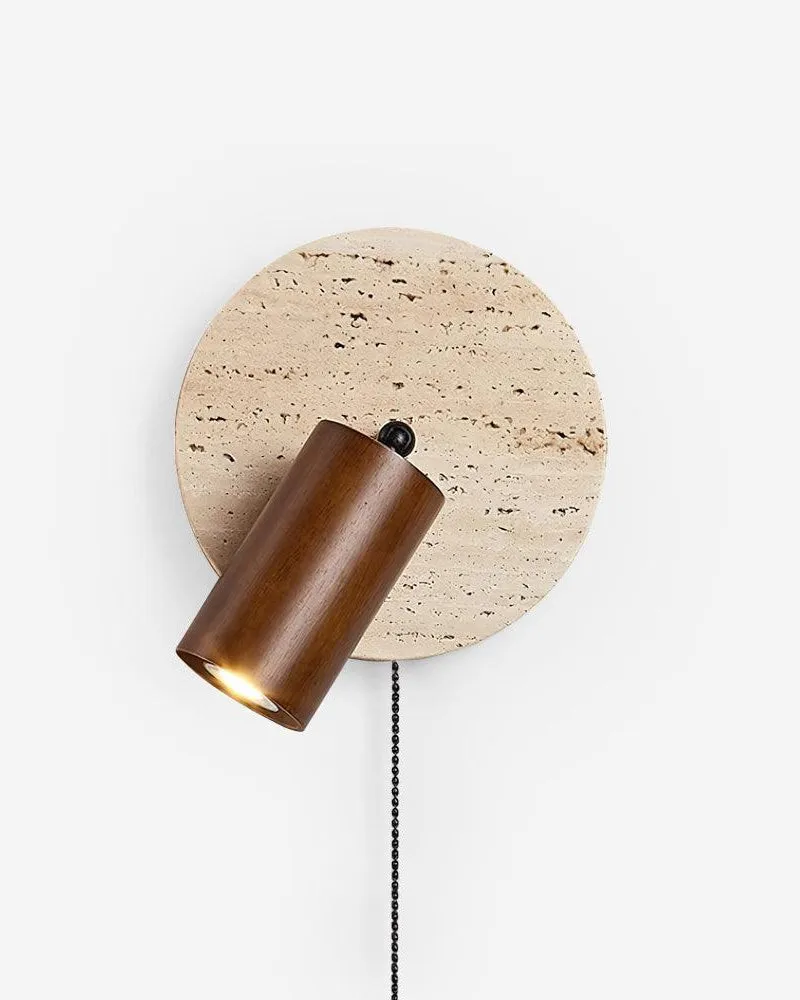 Wall Sconce Travertine and Wood | Lila