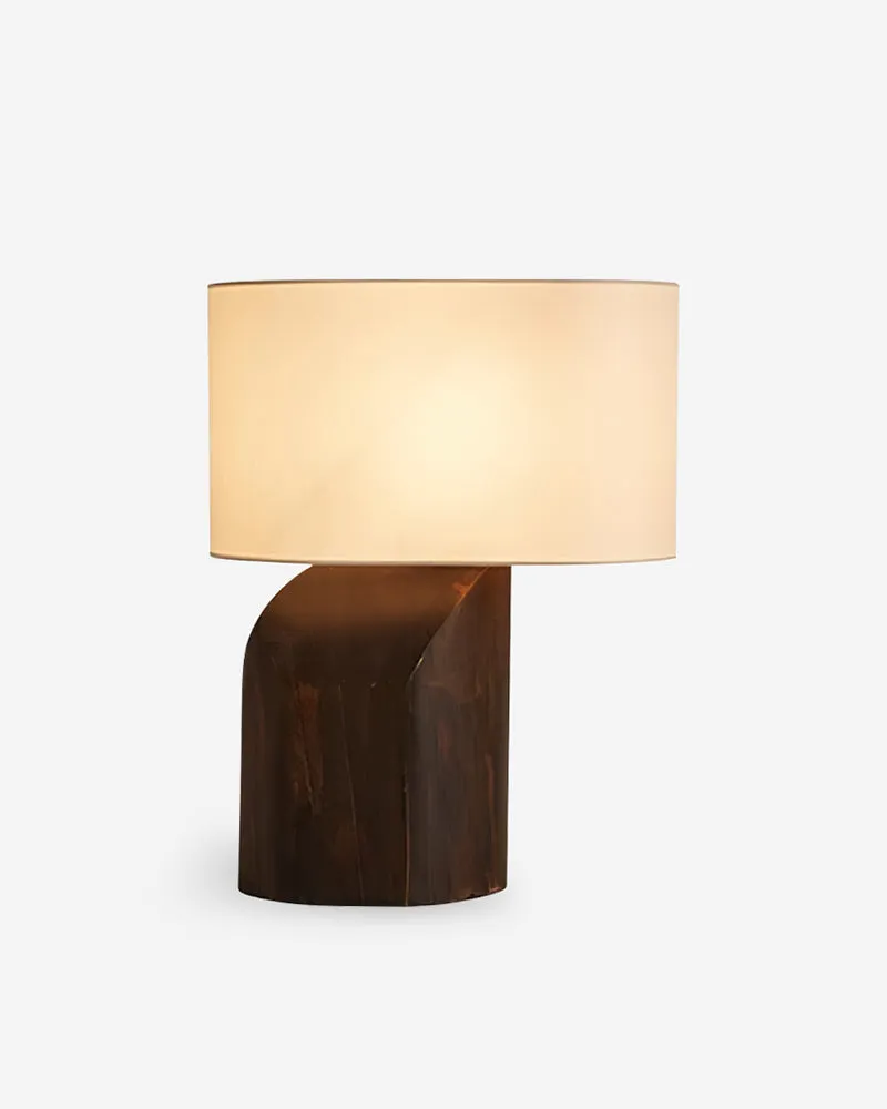 Table Lamp Solid Wood with Fabric Shade | Kalle