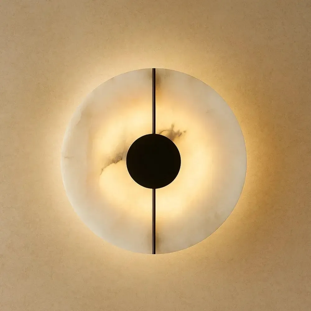 Wall Sconce Alabaster Disc | Marbélia
