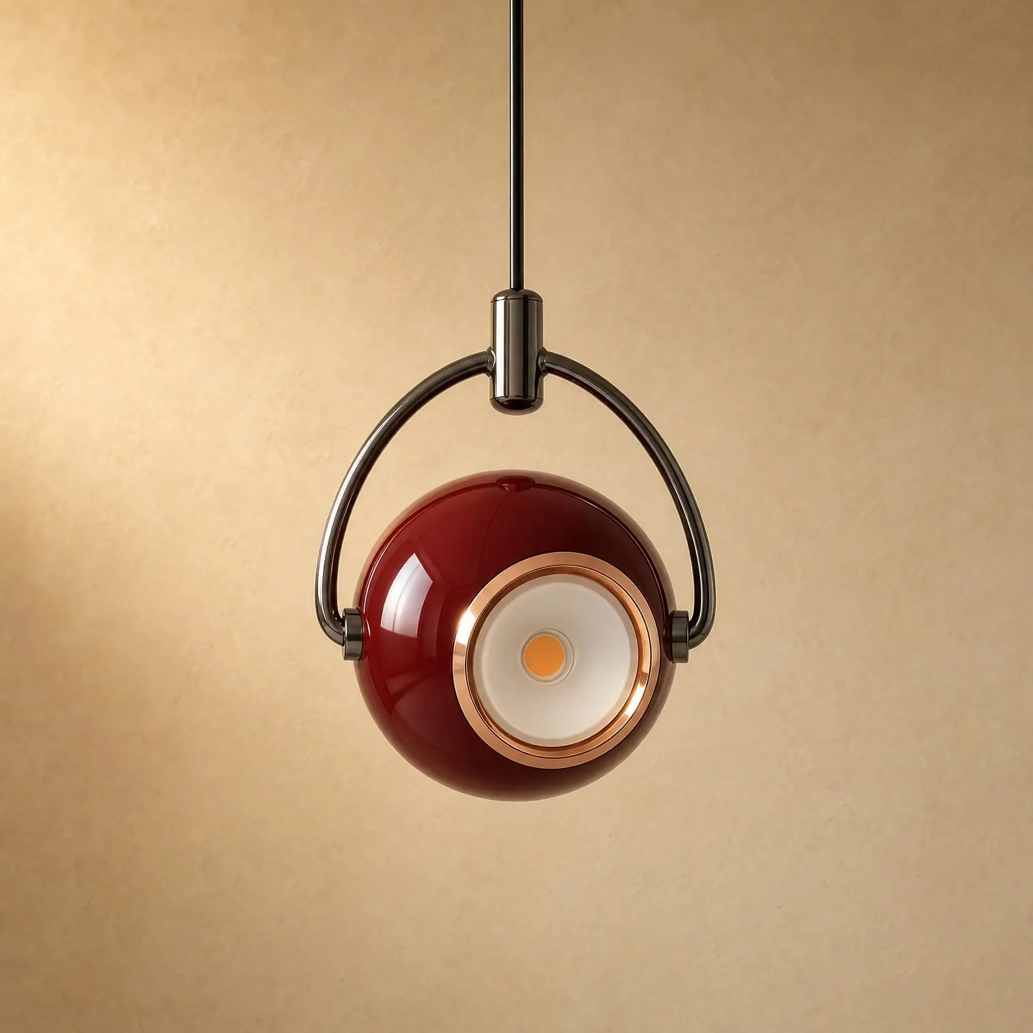 Pendant Light with Adjustable Lacquered Globe | Eravia