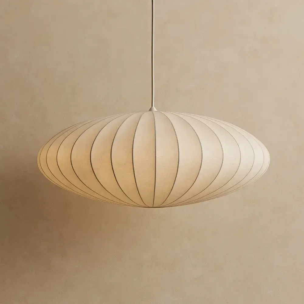 Pendant Light - Pleated Silk Veil | Solyori