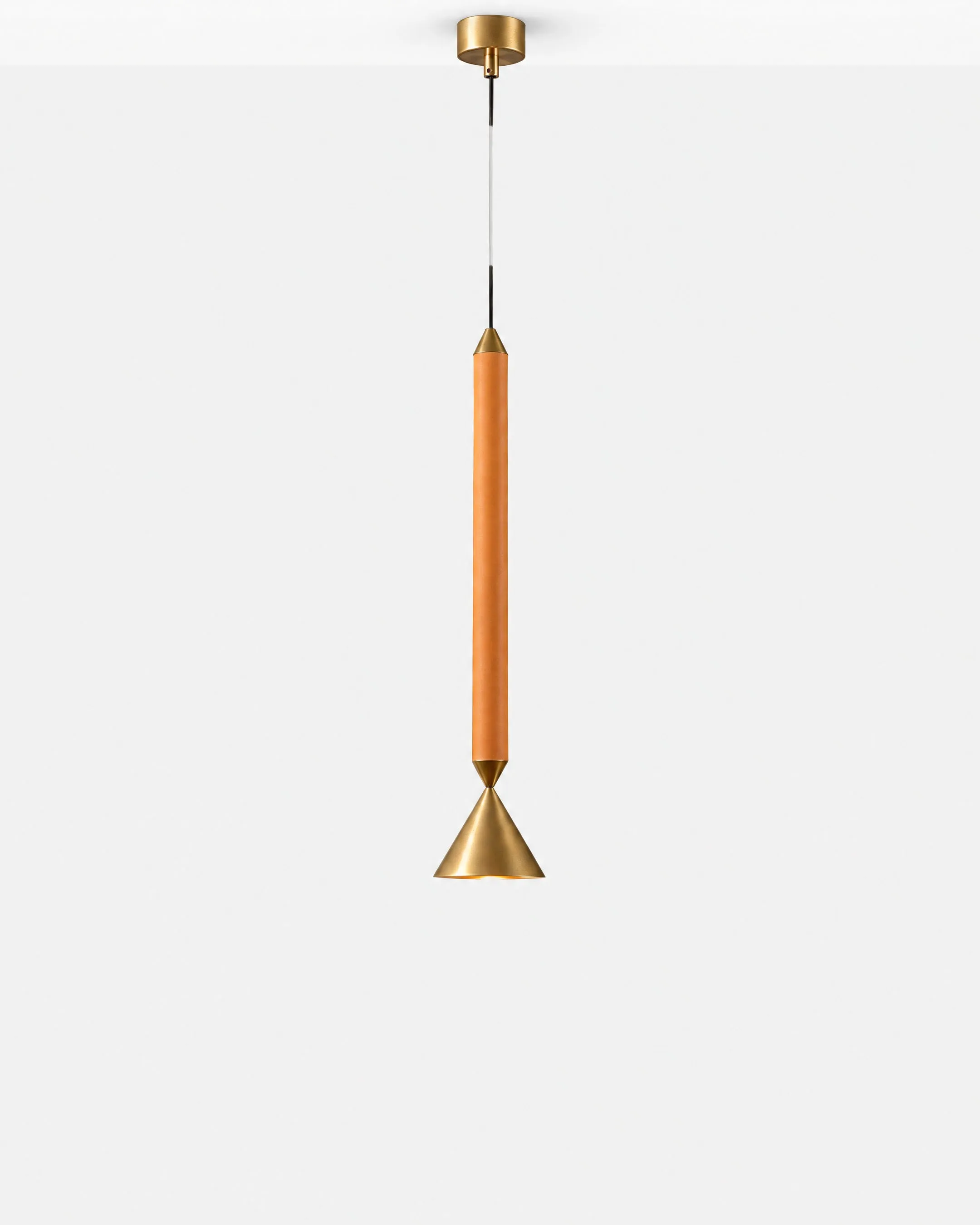Pendant Light Brass and Aluminum Cone | Pina