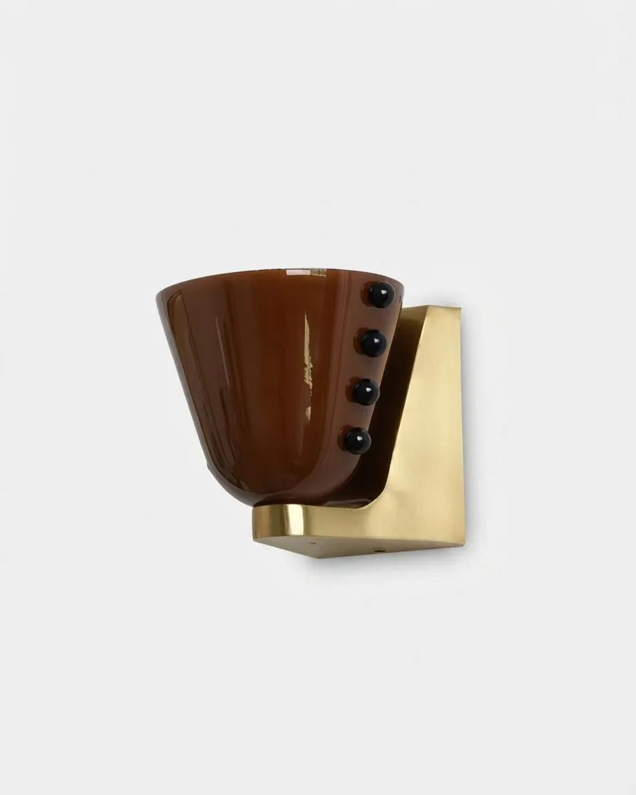 Wall Sconce Tinted Glass Flared Shade | Diedena