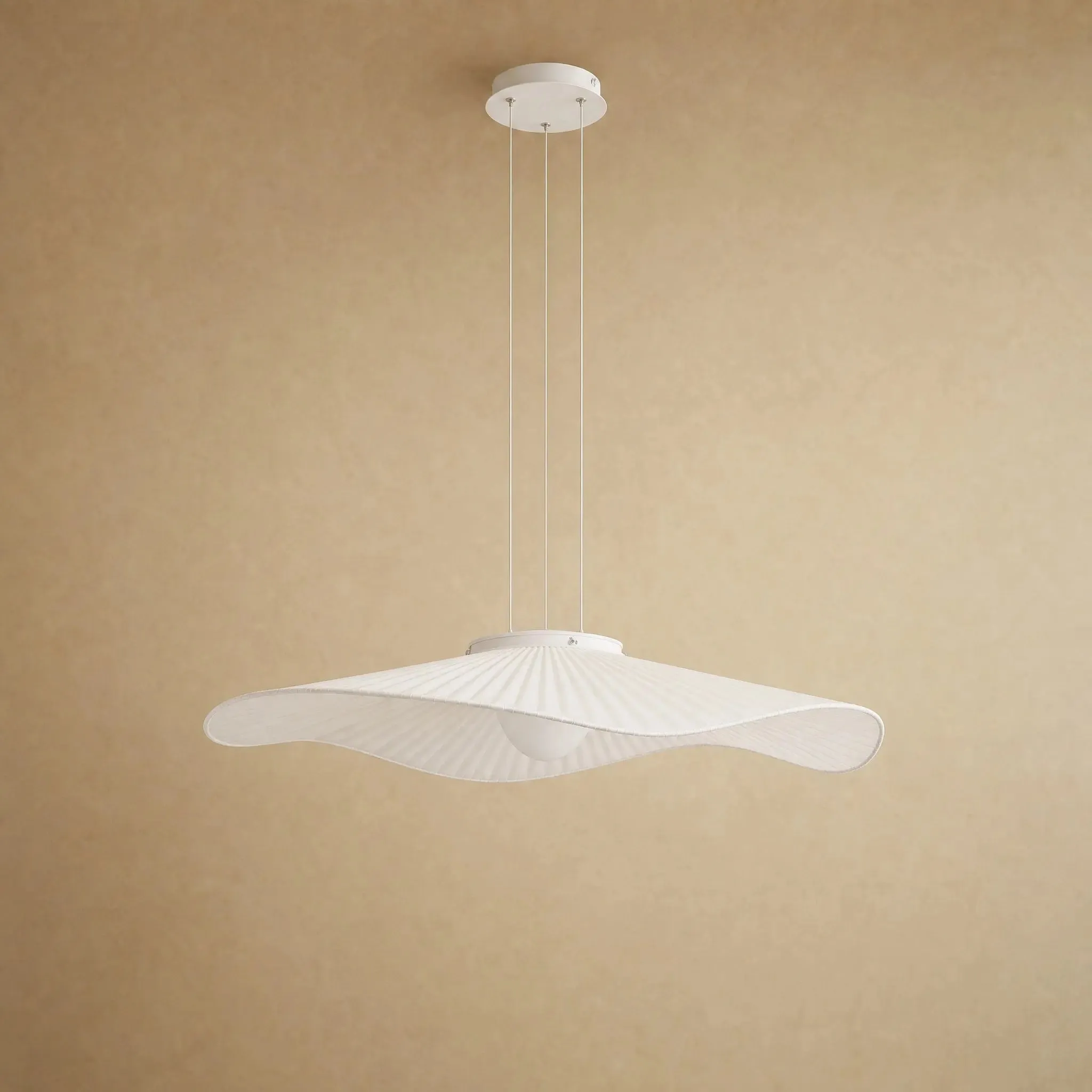 Pendant Light Pleated Fabric Wave | Namiyo