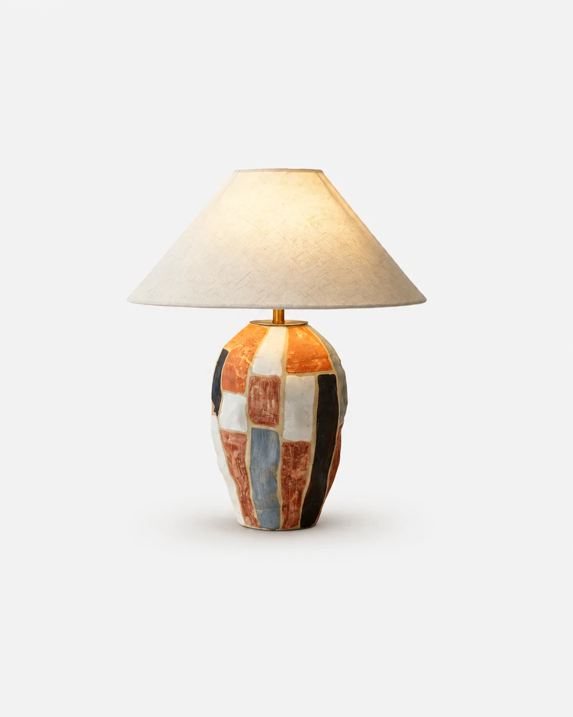 Table Lamp Ceramic with Linen Shade | Vala
