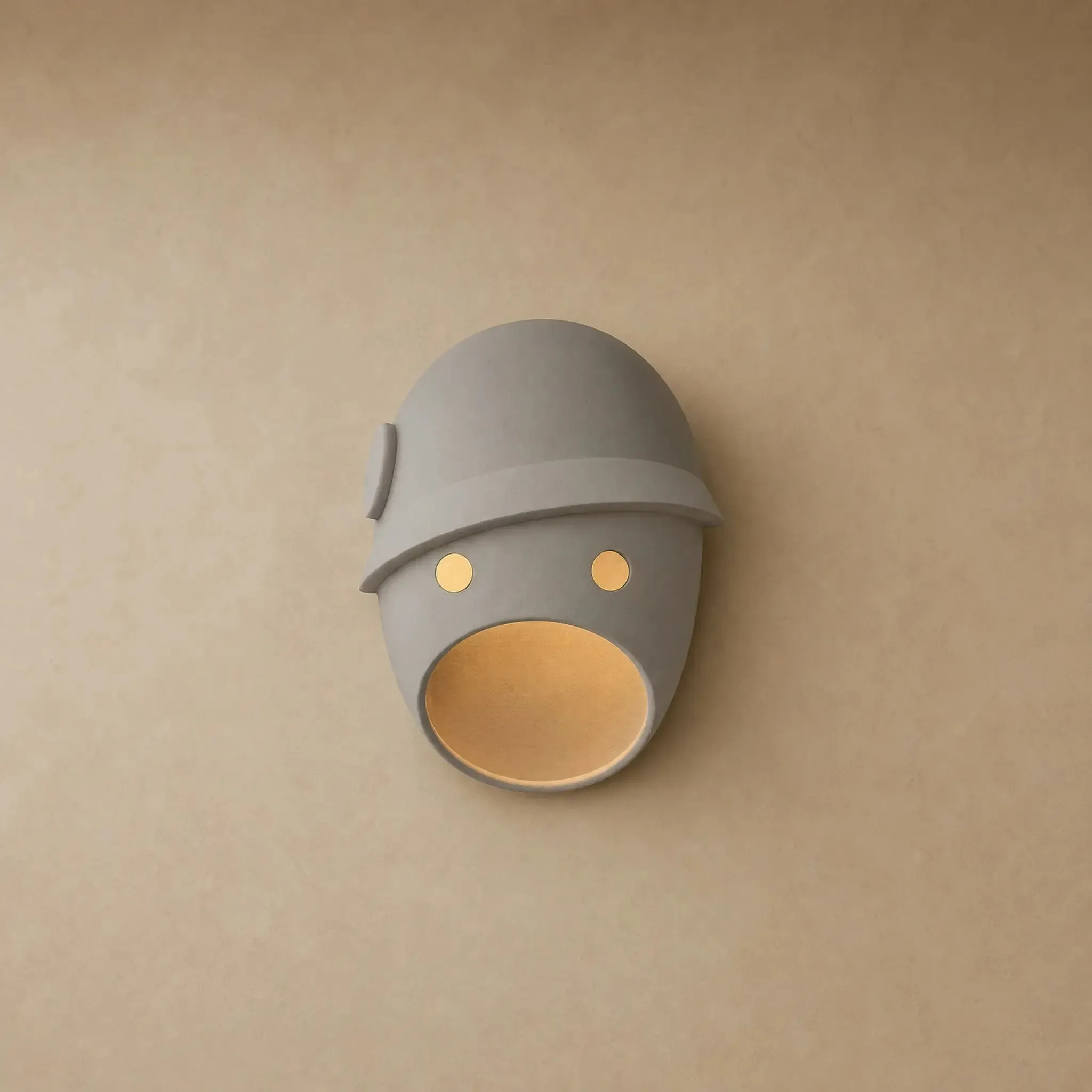 Wall Sconce Resin Sculpted Face | Sarnoa