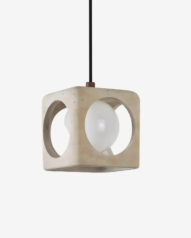 Pendant Light Travertine Cube | Mado