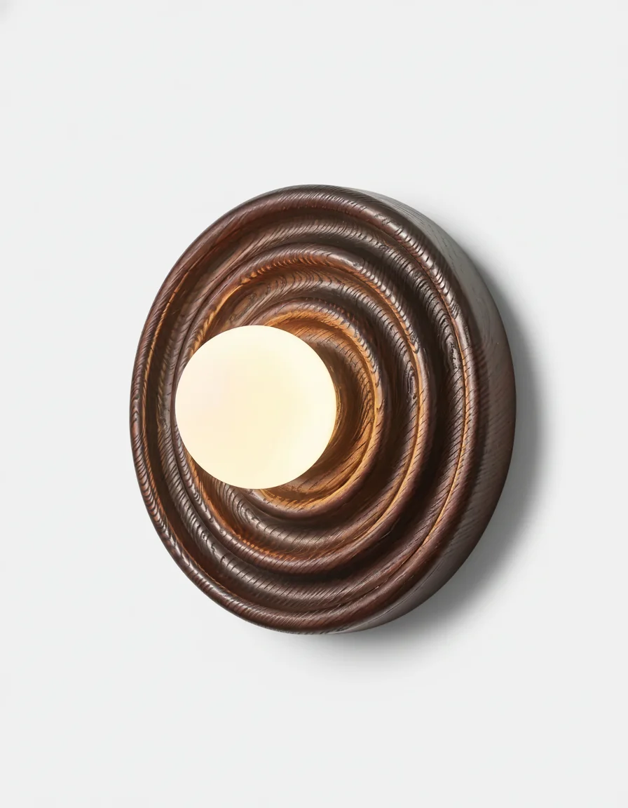 Wall Sconce Wood and Opal Glass | Kyla