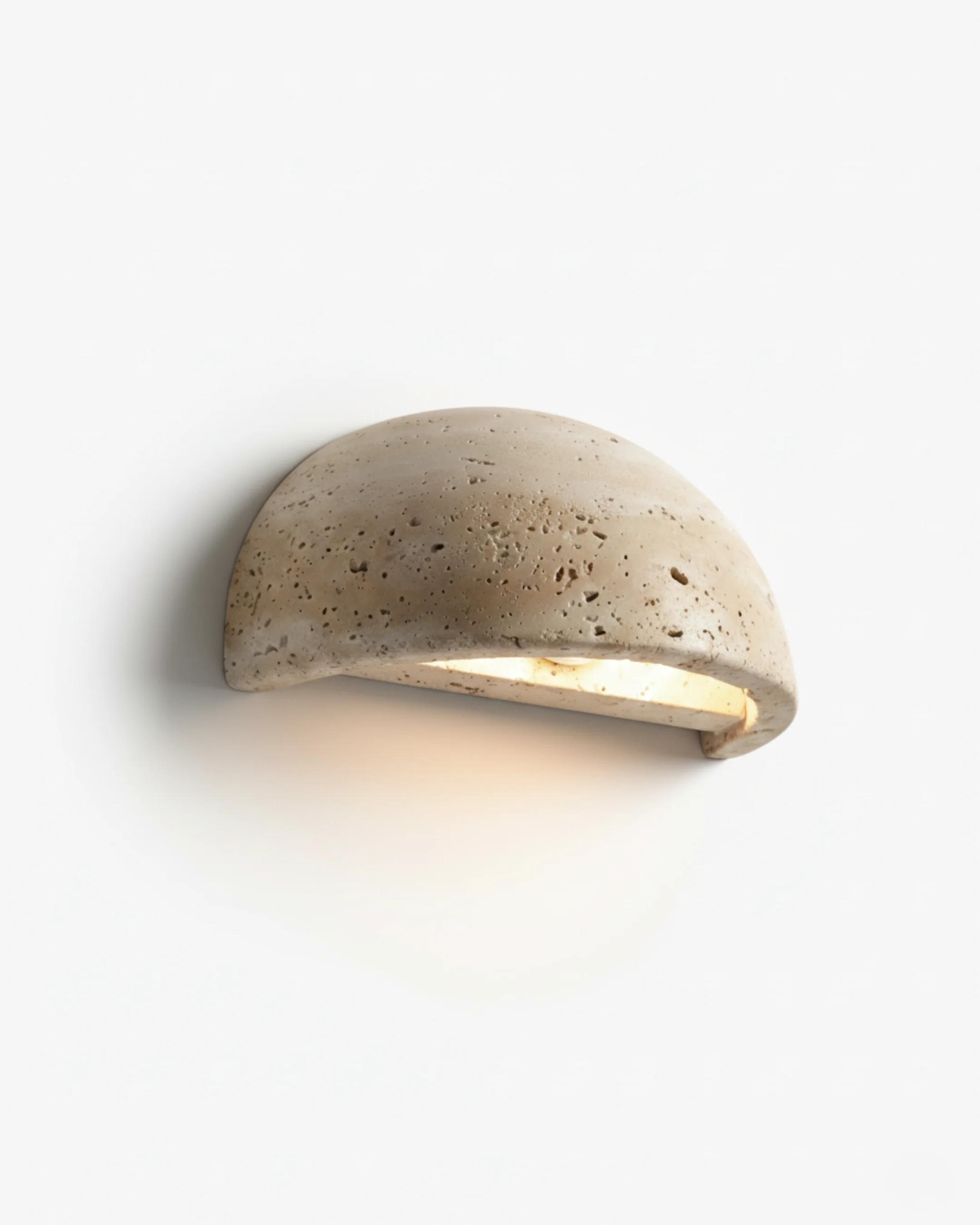 Wall Sconce Travertine Half Moon | Nara